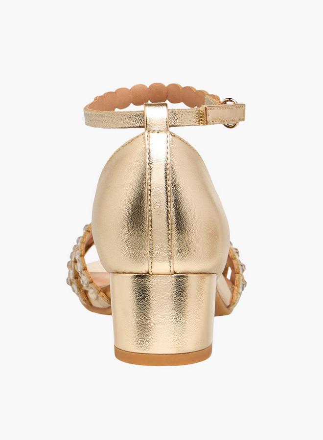 Celeste Girls Block Heel Ankle Strap Sandals Ramadan Collection - Image 5